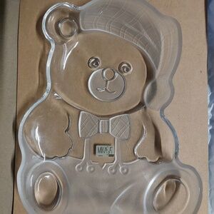Mikasa Crystal Dish Holiday Bear Platter 11.5" WY166/312 Christmas